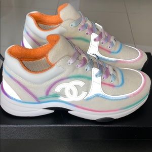 COPY - Chanel Sneakers White/Multicolor 🌈 Size 38.5